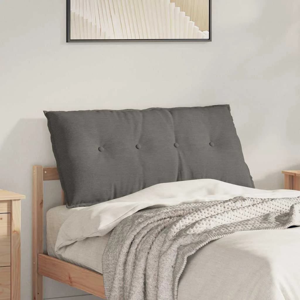 Poglavni vzglavnik Svetlo siva 100 x 50 cm Žametna tkanina