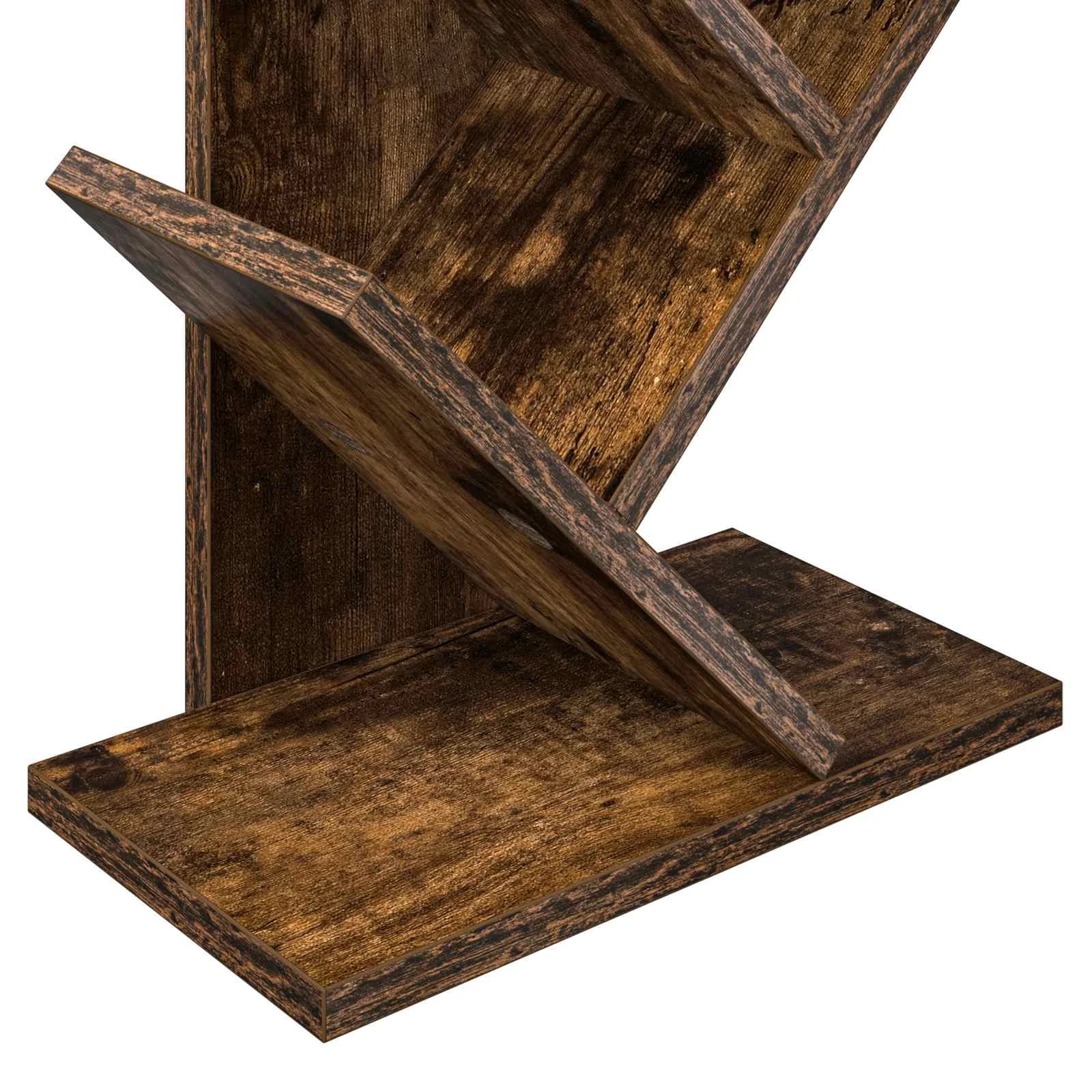 Polica za knjige v obliki drevesa 6-nadstropna 30 x 18 x 100 cm - slika 7