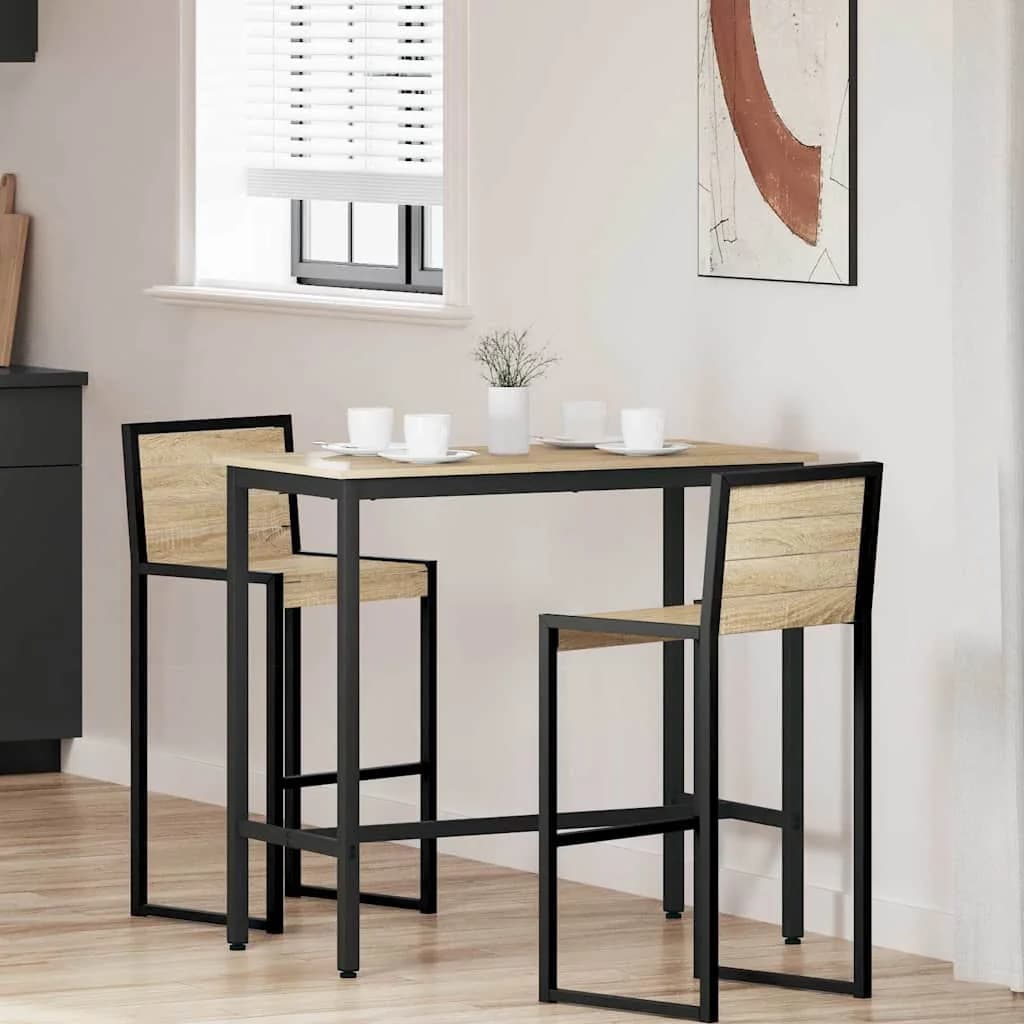 miza Sonoma hrast 100 x 50 x 90,5 cm Inženirski les in jeklo