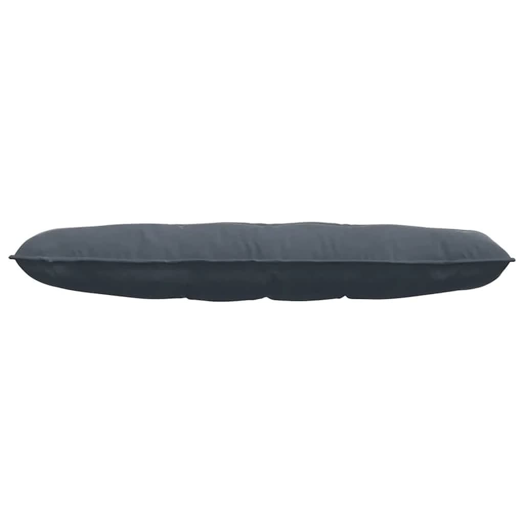 Poglavni vzglavnik Temno siva 140 x 50 cm Žametna tkanina - slika 5