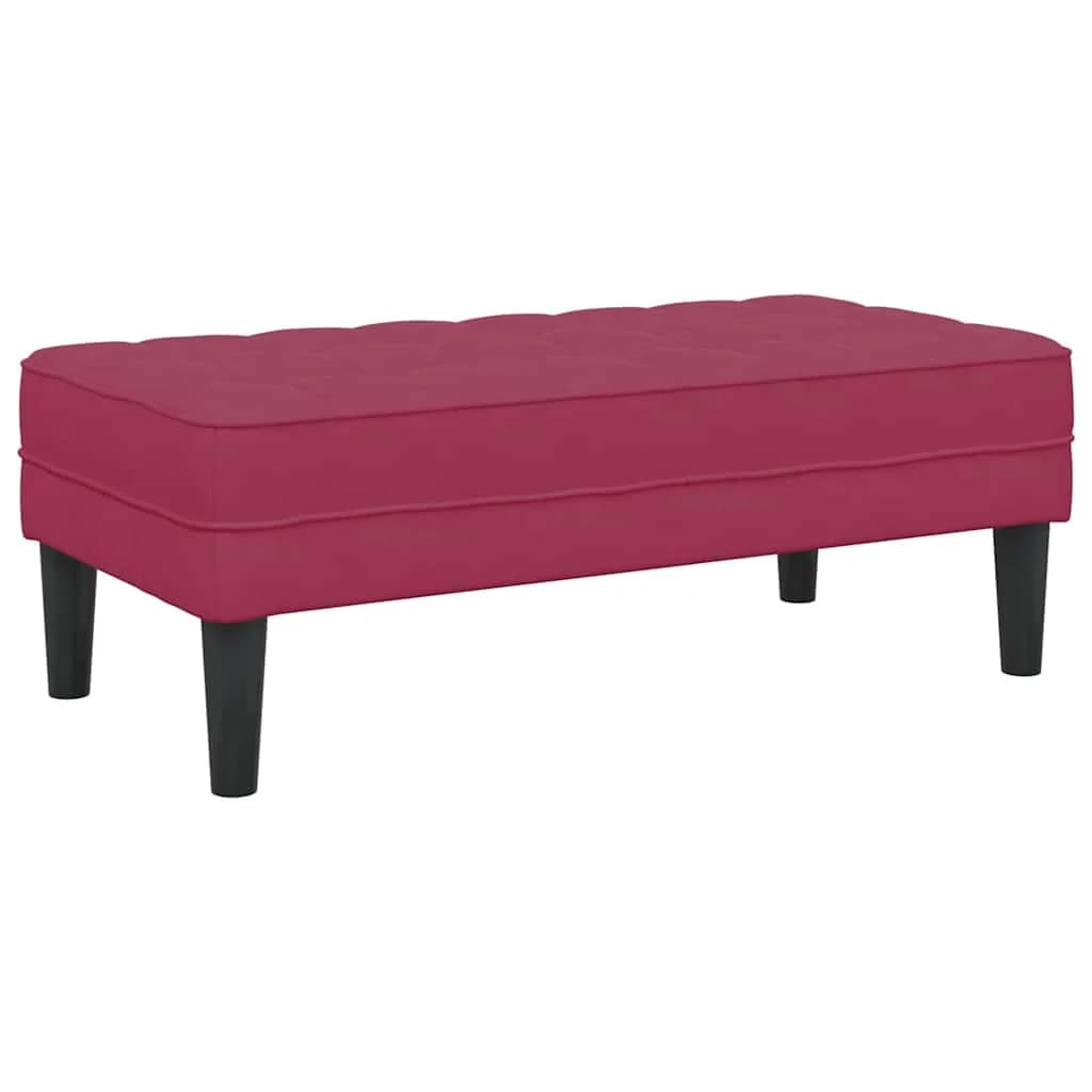klop z blazino Vinorodna rdeča 113 x 57 x 39 cm Žamet - slika 6