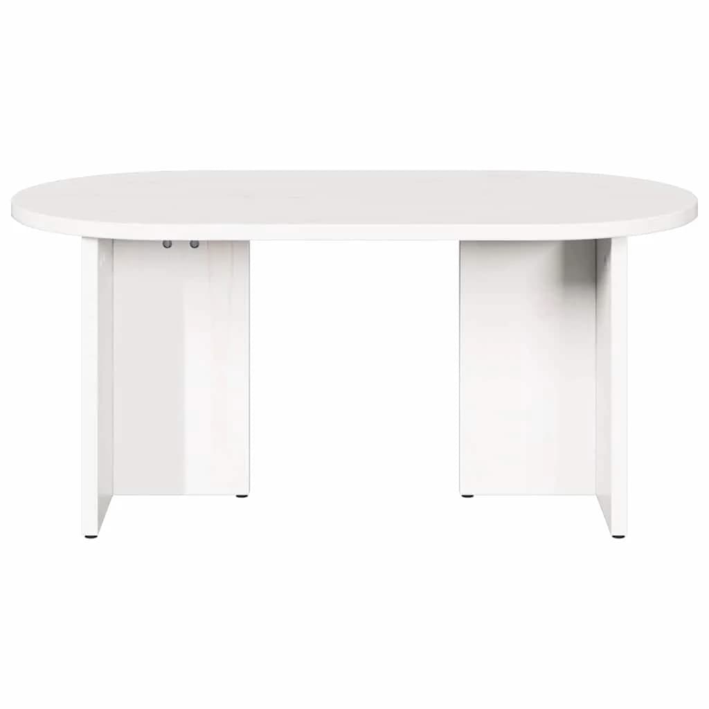 Klubska miza Bela 80 x 39,5 x 35 cm Trden borov les - slika 6