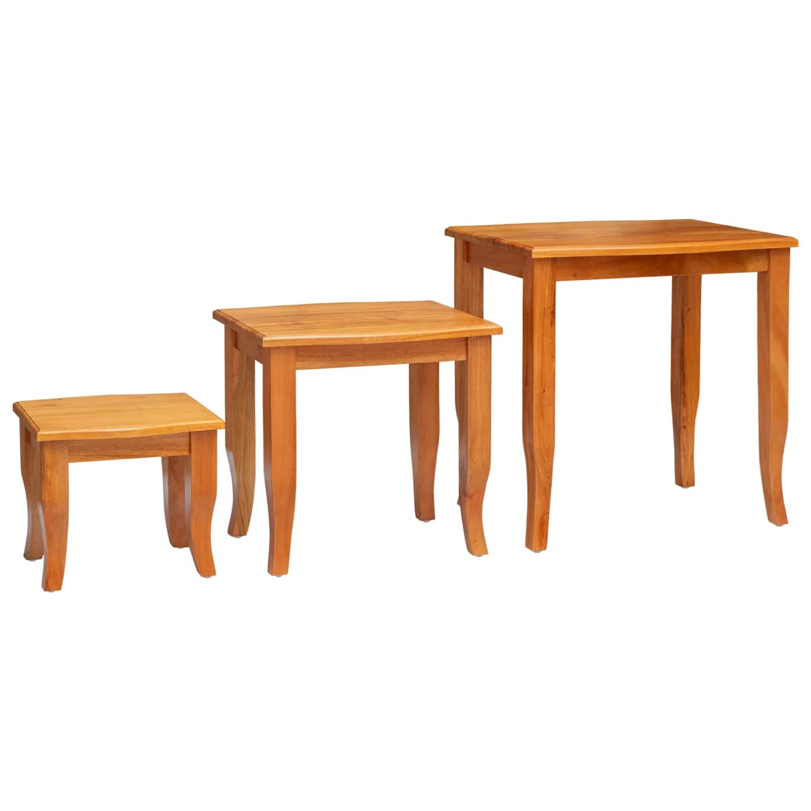 Nesting stranske mize 3 kos Naravna 60 x 45 x 60,5 cm - slika 2