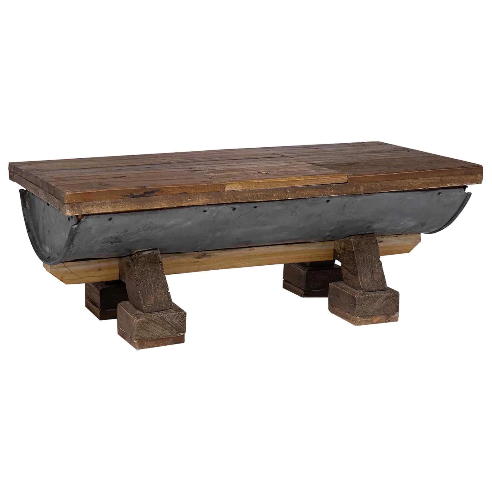 Klubska miza Naravna 90 x 50 x 35 cm les - slika 2