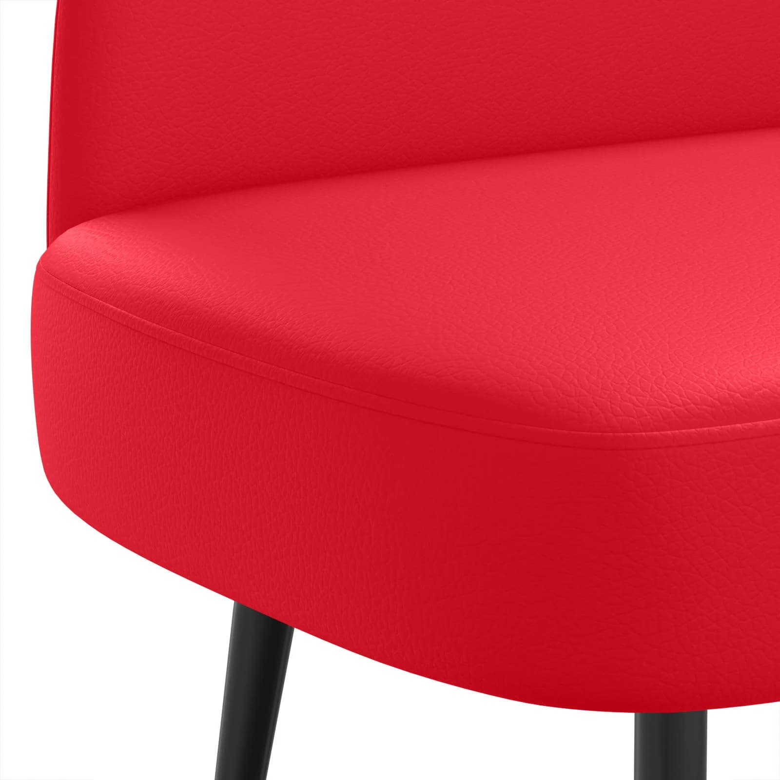 Oblazinjena klop z naslonom Rdeča 110 x 60 x 76 cm Umetno usnje - slika 5