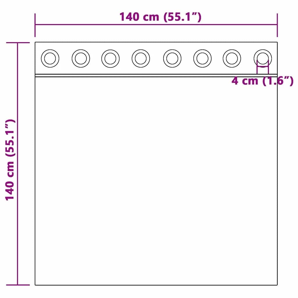Zatemnitvene zavese 2 kos Temno roza 140 x 140 cm Žamet - slika 8