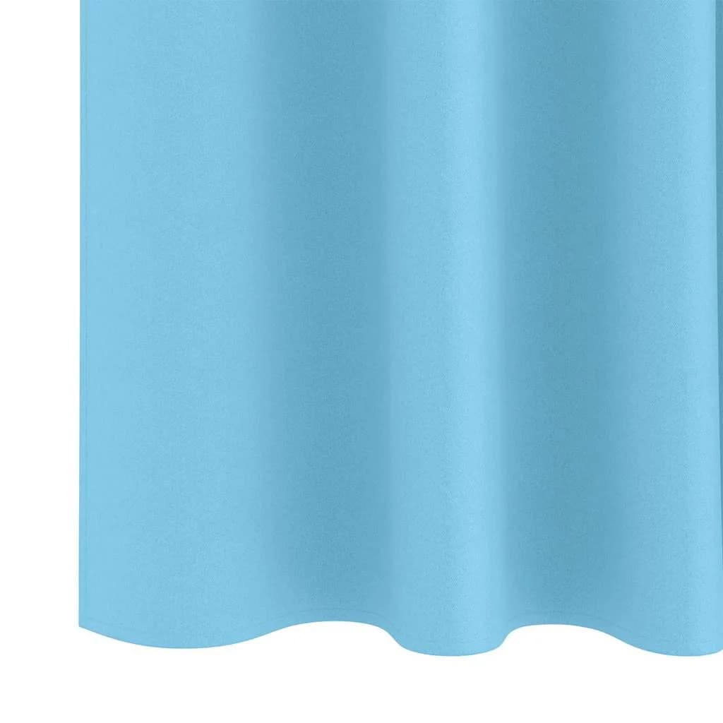 Zavese za zatemnitev z obroči 2 kos Sveta modra 245 x 140 cm - slika 6