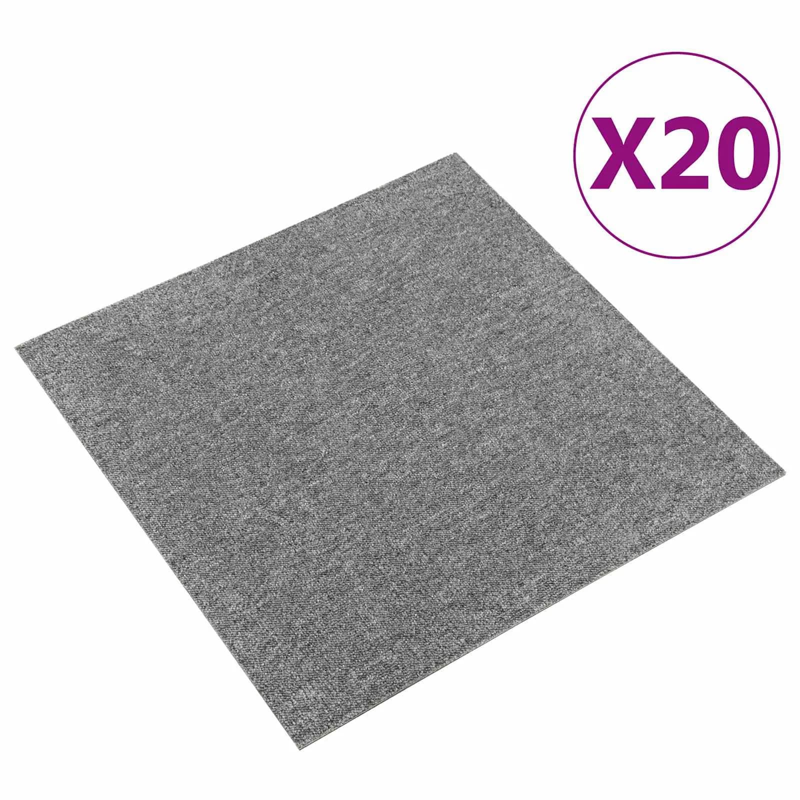 Preproga 20 kos Siva 50 x 50 cm 100% polipropilen - slika 2