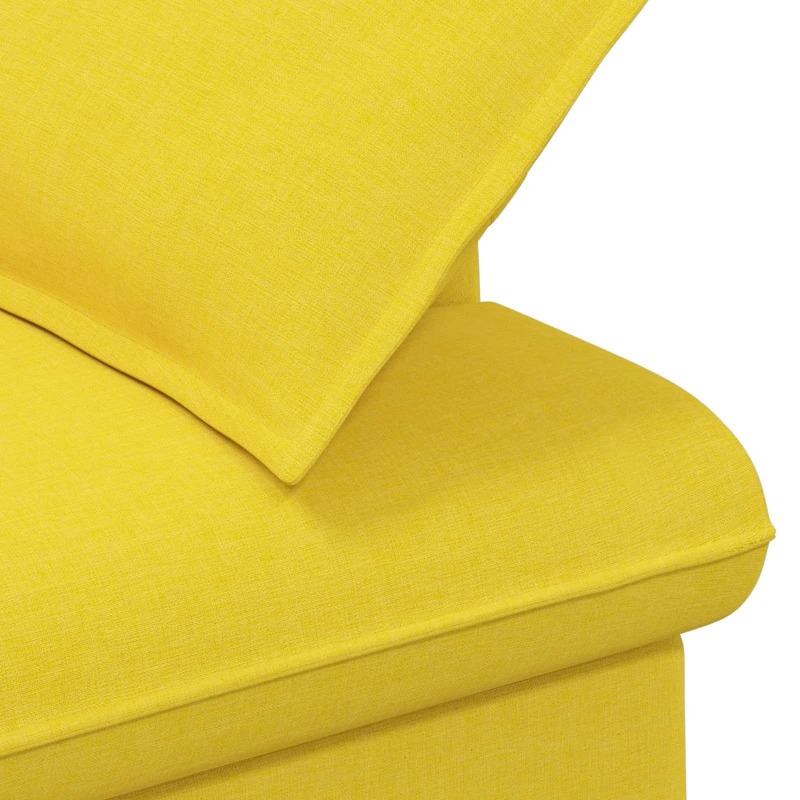 Dvojnica s gumbi Svetlo rumena 111 x 68 x 80 cm Blago - slika 6
