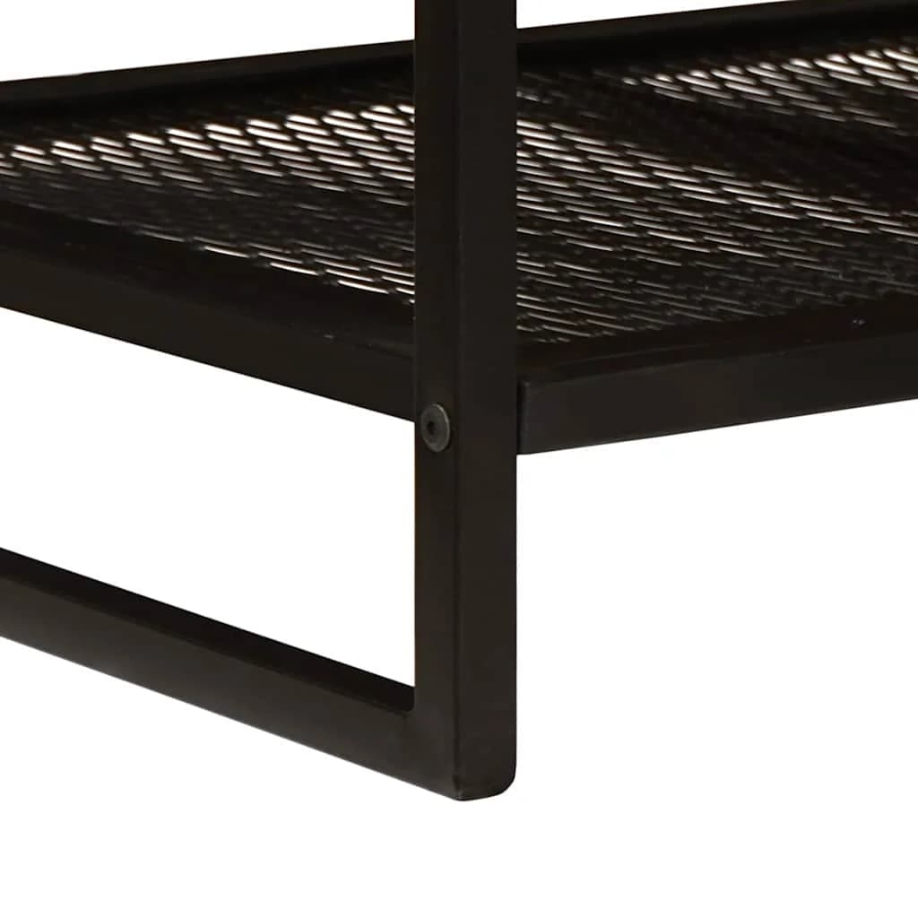 Klubska miza Rjava in črna 110 x 55 x 35 cm Masiven les manga - slika 8