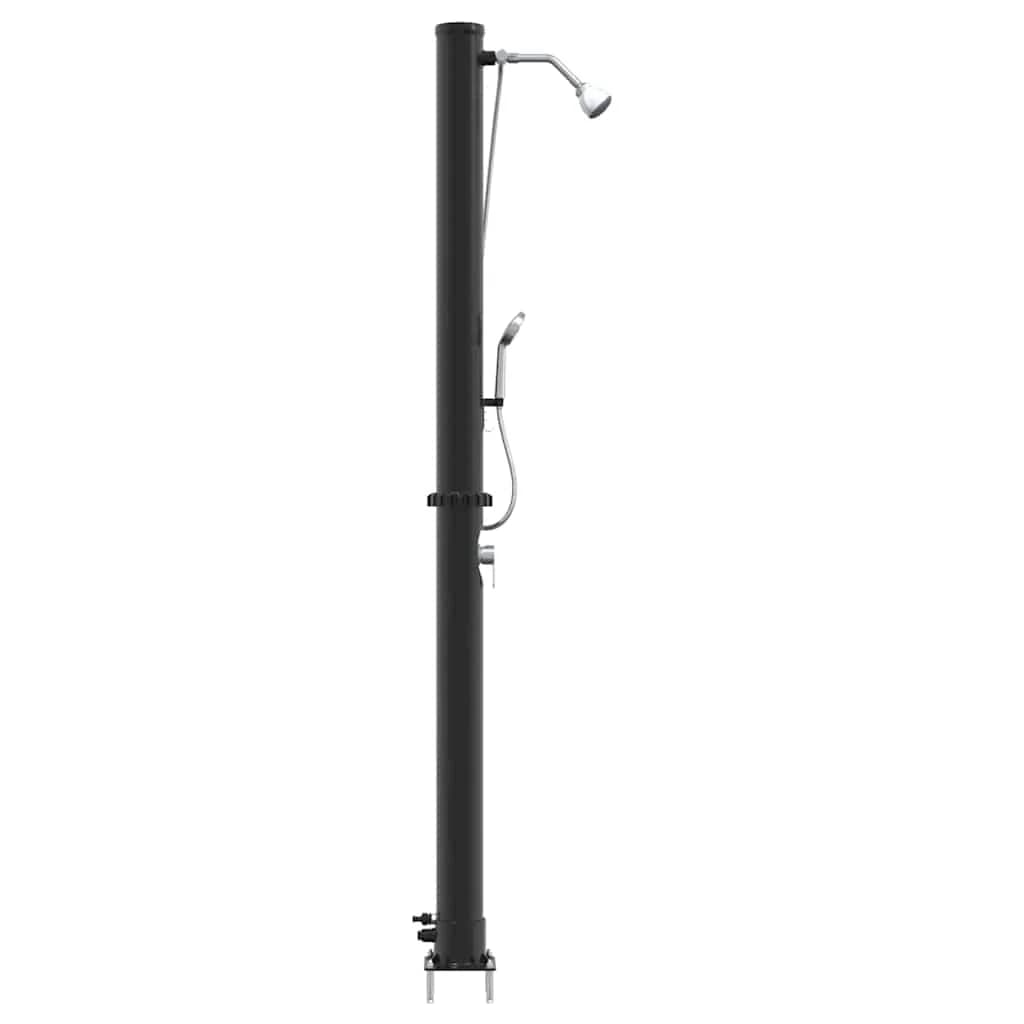 Zunanja sončna prha Črna 217 cm PVC in aluminij - slika 6