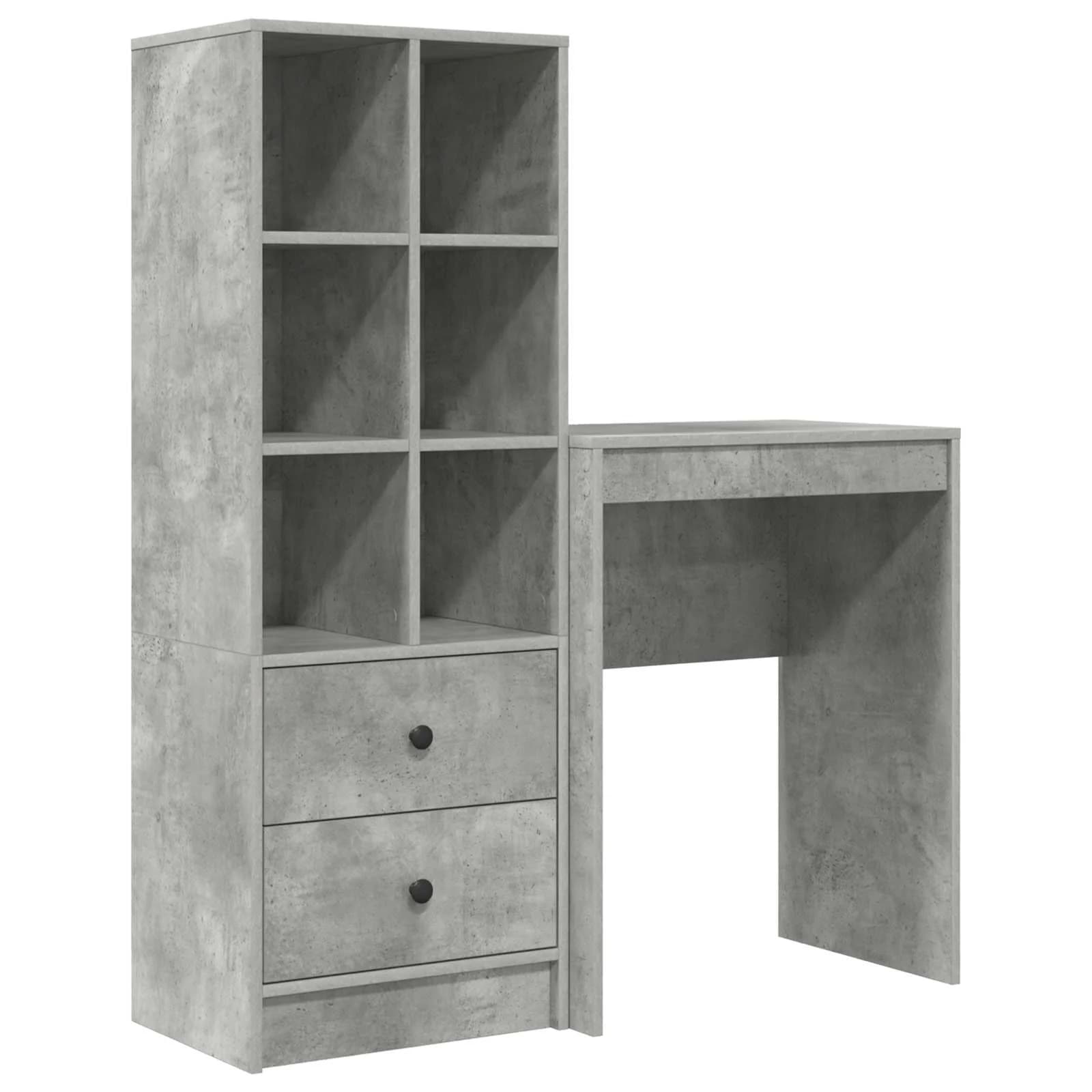 Miza Betonsko siva 105,5 x 34 x 127 cm 2 kos - slika 2