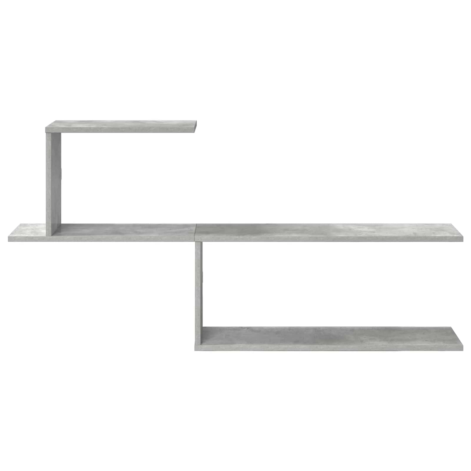 Stenska polica Betonsko siva 122 x 18 x 60 cm Inženirski les - slika 4