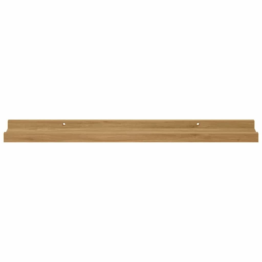 Stenska polica Montaža za steno 2 kos Rjava 60 x 9 x 3 cm - slika 7