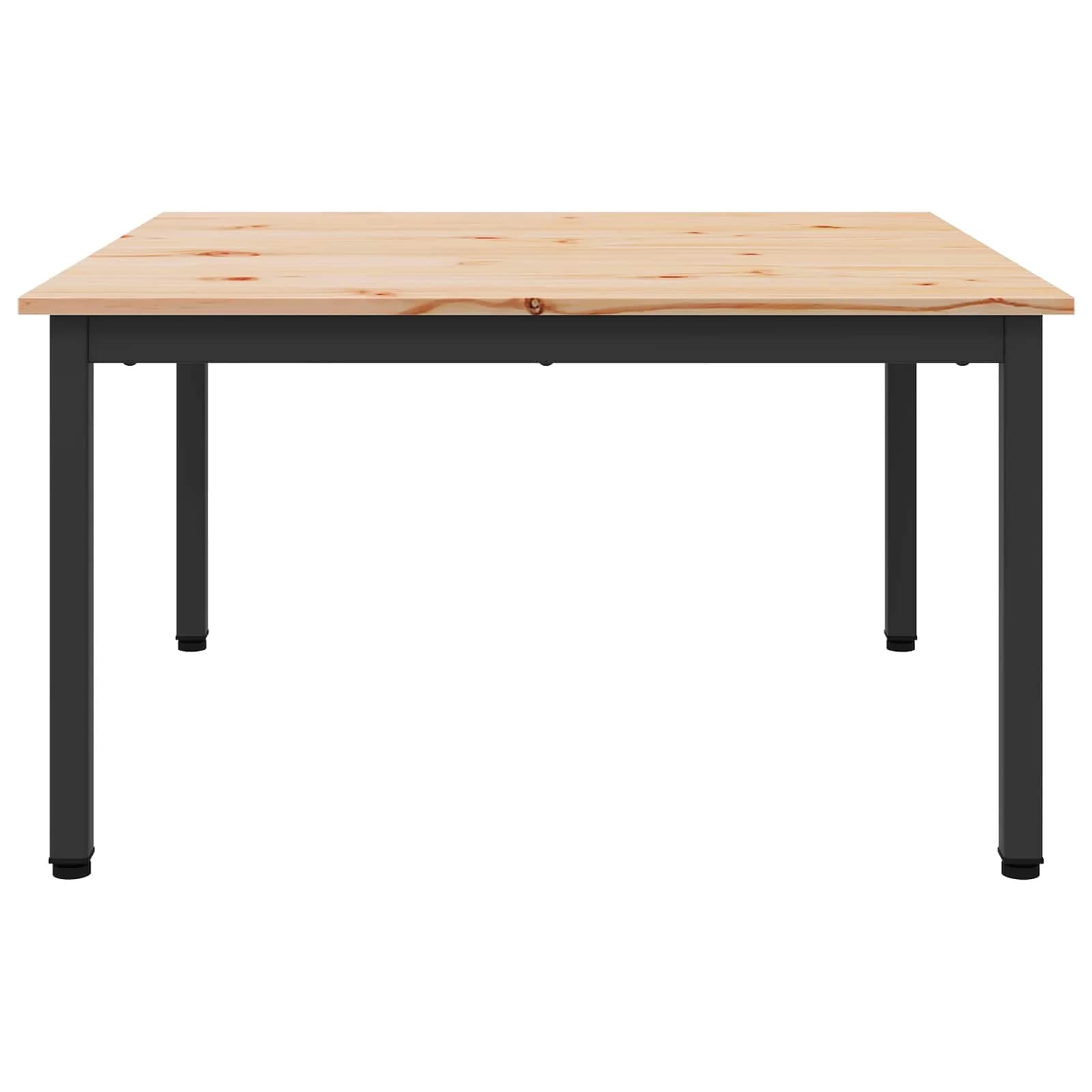 Klubska miza Naravna 80 x 80 x 45 cm Masivno borovo les - slika 6