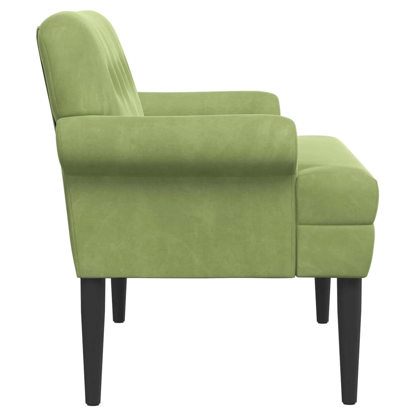 Dvojnica s gumbi Svetlo zelena 120 x 66 x 78 cm Žamet - slika 4