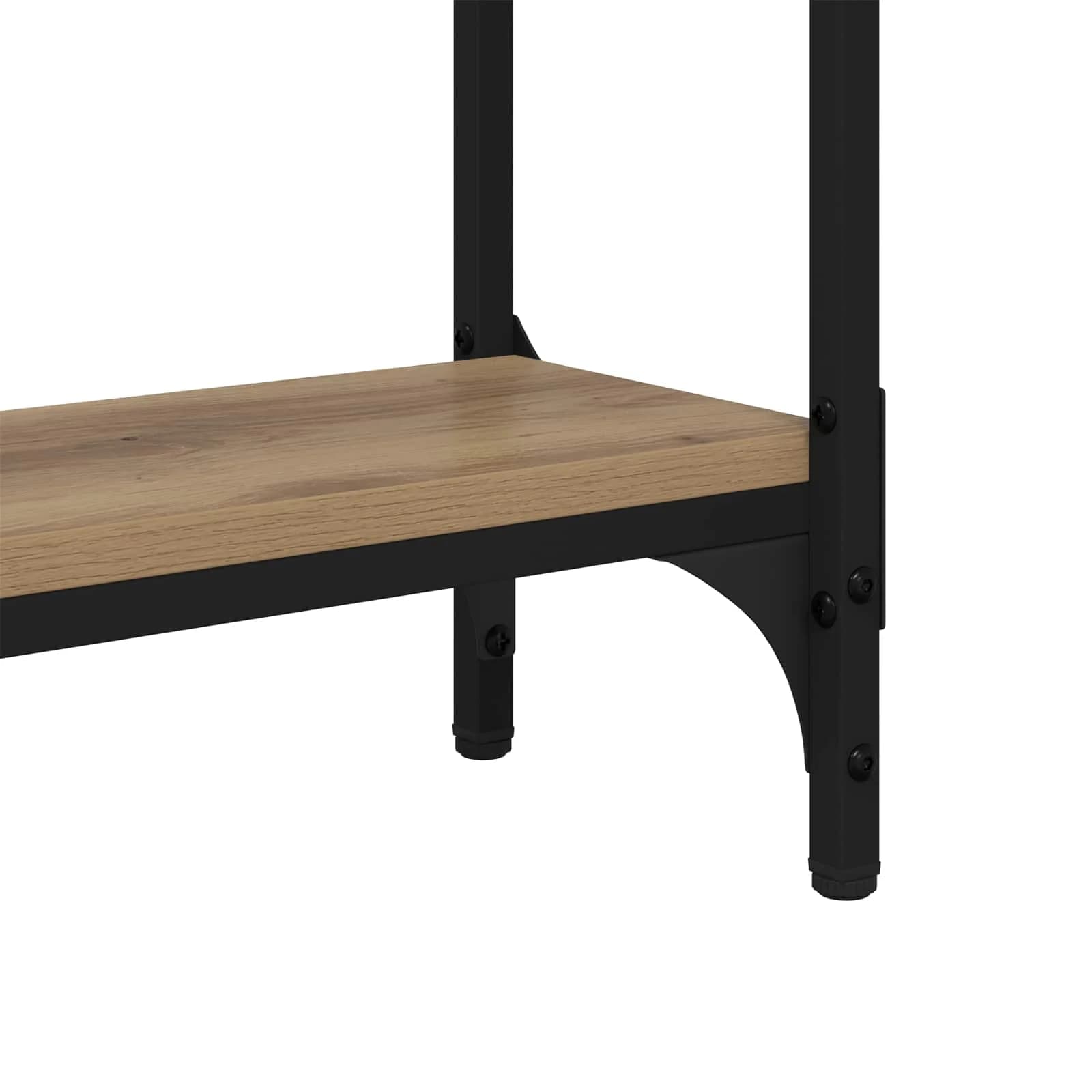 Konzolna miza Umetni hrast 75 x 22,5 x 75 cm Inženirski les - slika 8