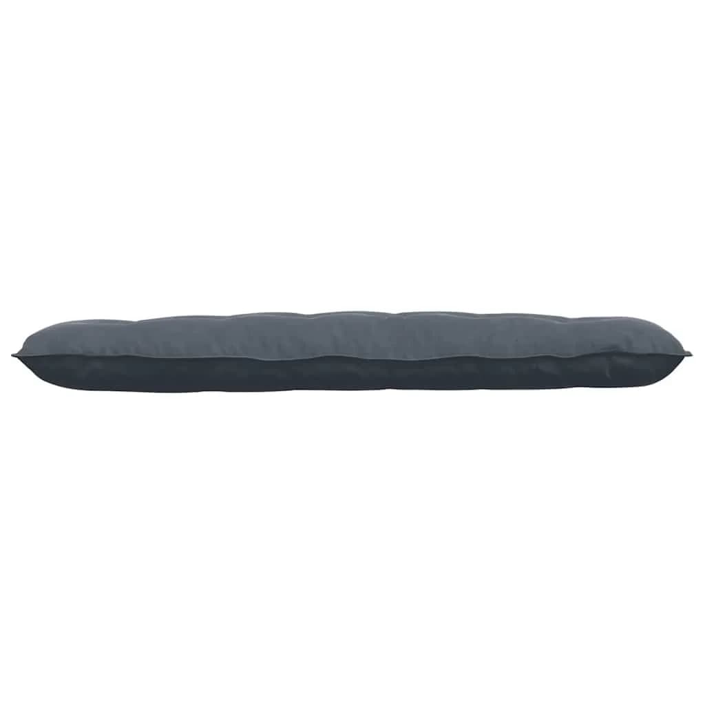 Poglavni vzglavnik Temno siva 160 x 50 cm Žametna tkanina - slika 5