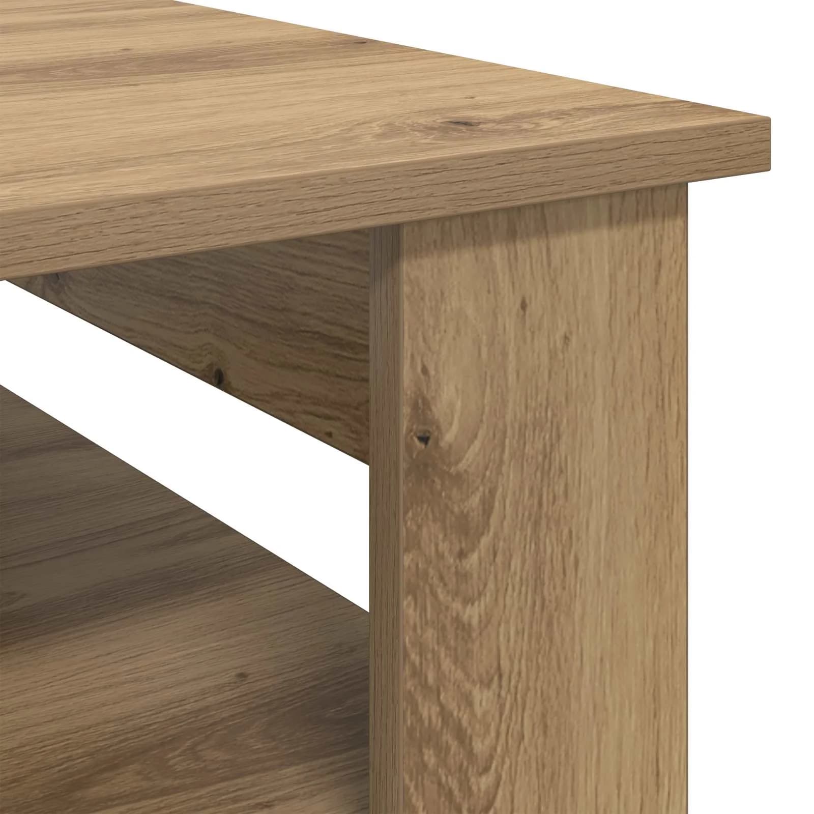 Klubska miza Umetni hrast 64 x 54 x 44 cm Inženirski les - slika 8