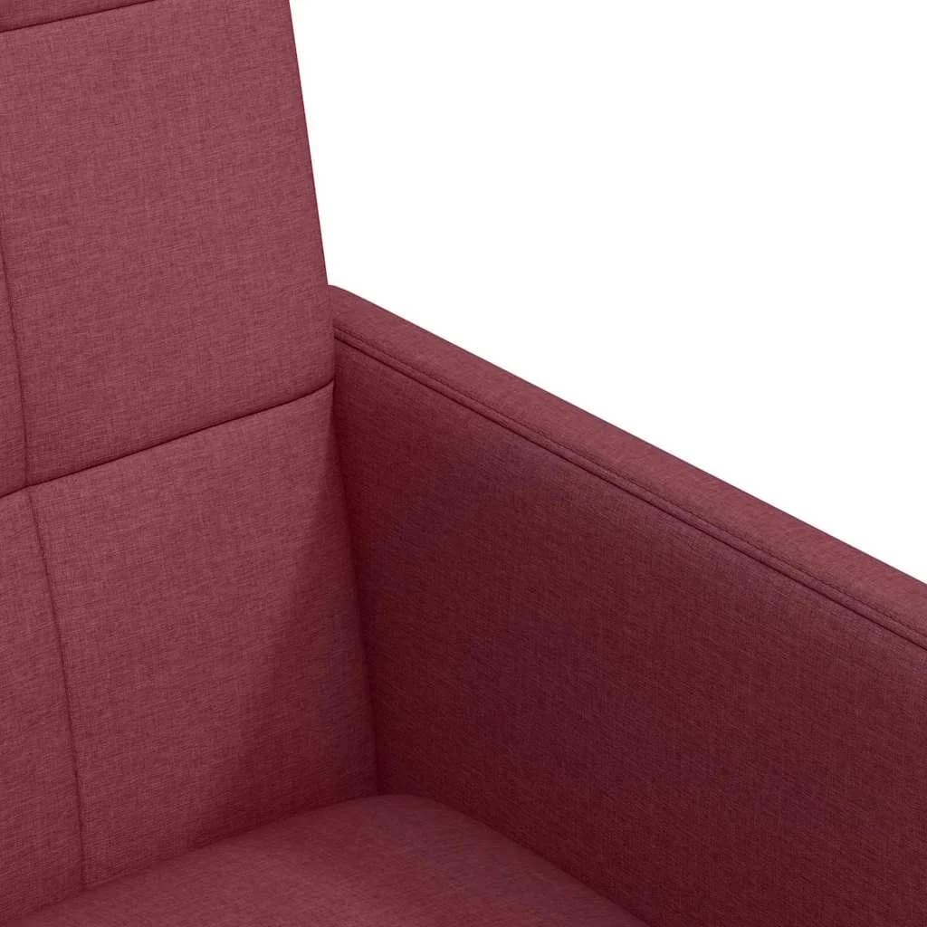 Jedilni stoli s kolesi 2 kos blago vinsko rdeča 58 x 65 x 94 cm - slika 7