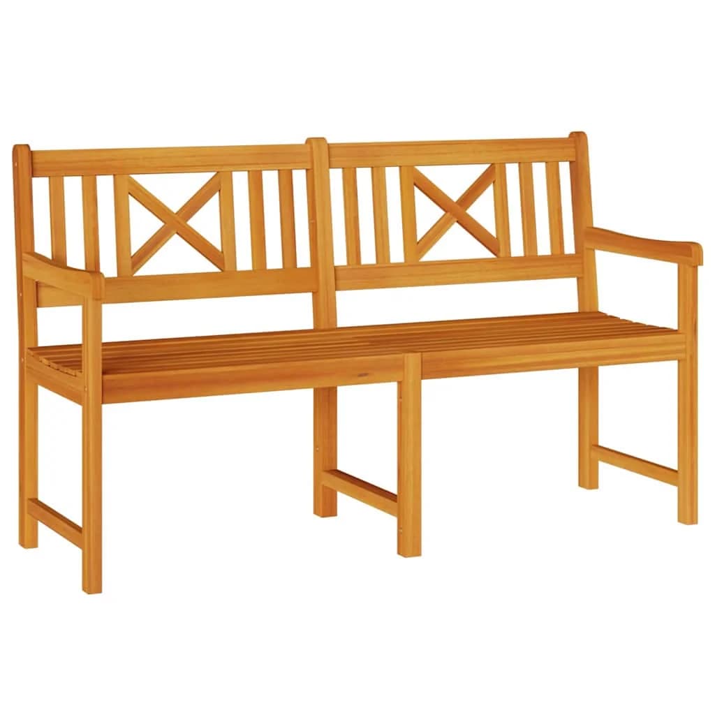 Zunanja klop Naravna 150 x 56 x 90 cm Masiven les akacije - slika 2