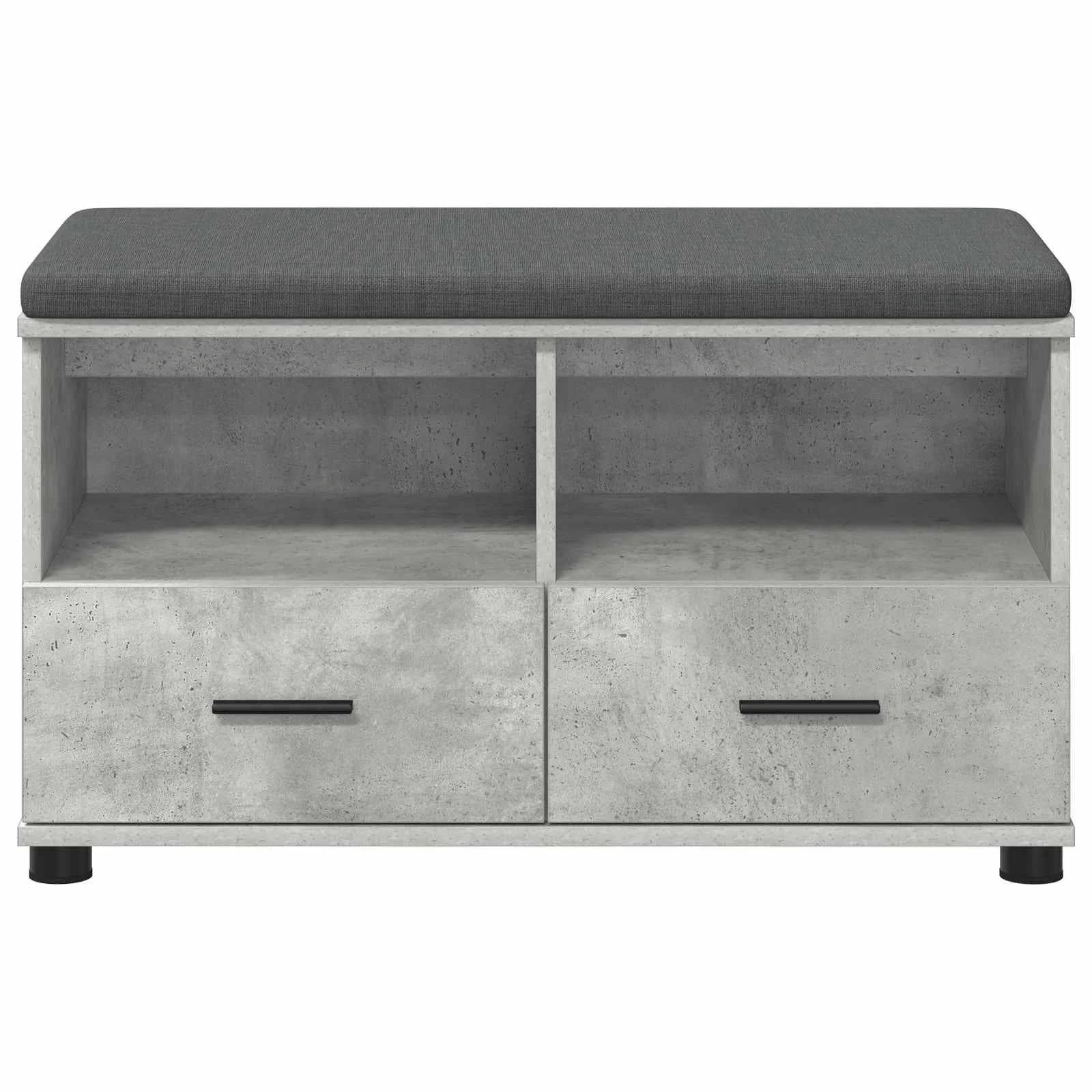 Haldna klop Beton Siva 80 x 38 x 46 cm Oblikovan Les in Tkanina - slika 6