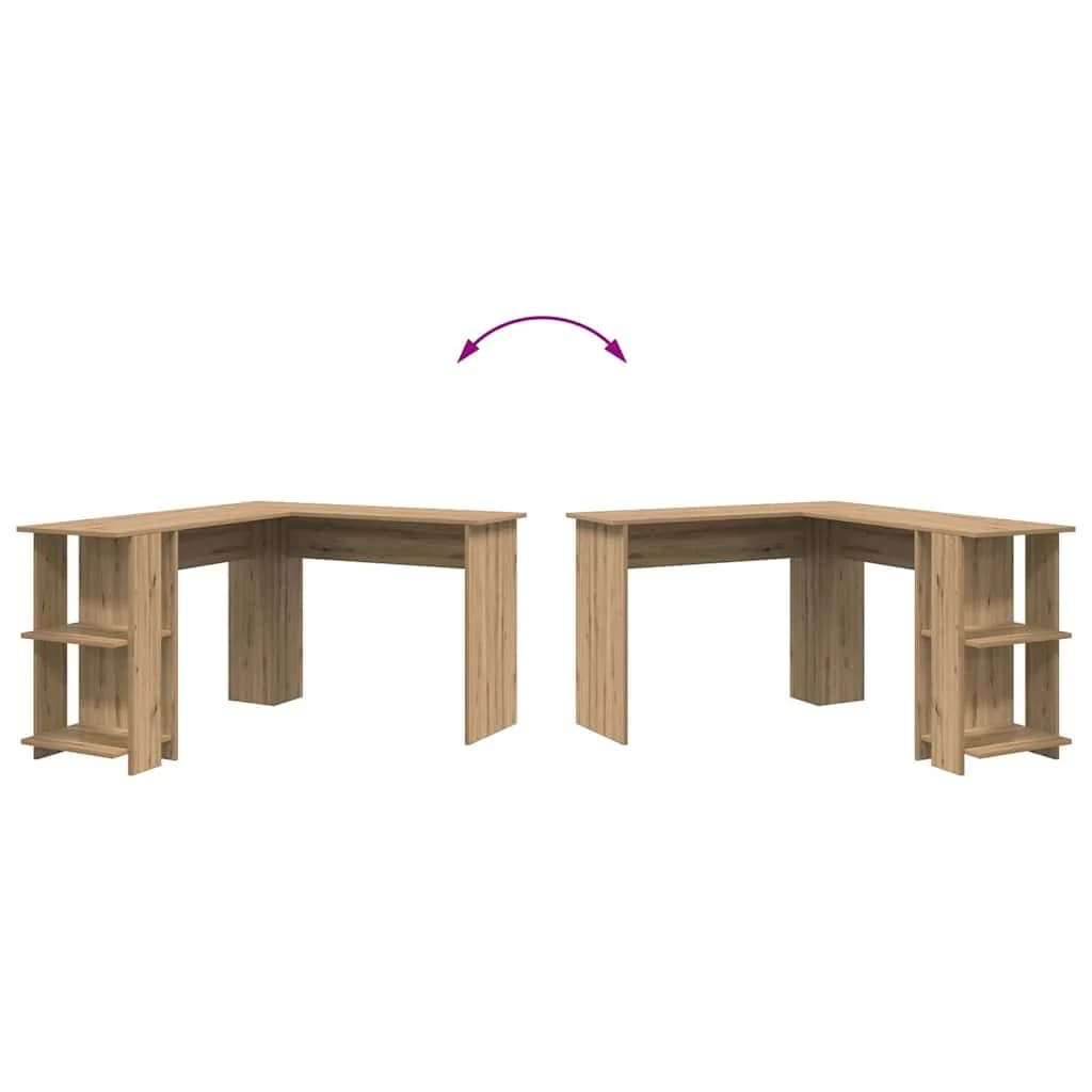 Kotniška miza Umetni hrast Inženirski les 140 x 113,5 x 75 cm - slika 9