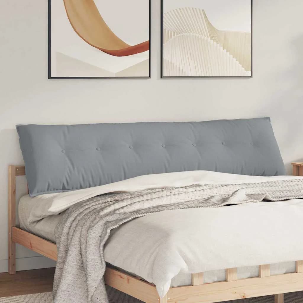 Poglavni vzglavnik Svetlo siva 200 x 19 x 50 cm blago