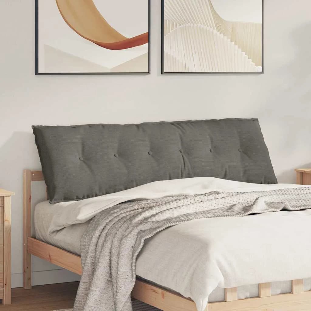 Poglavni vzglavnik Svetlo siva 160 x 50 cm Žametna tkanina