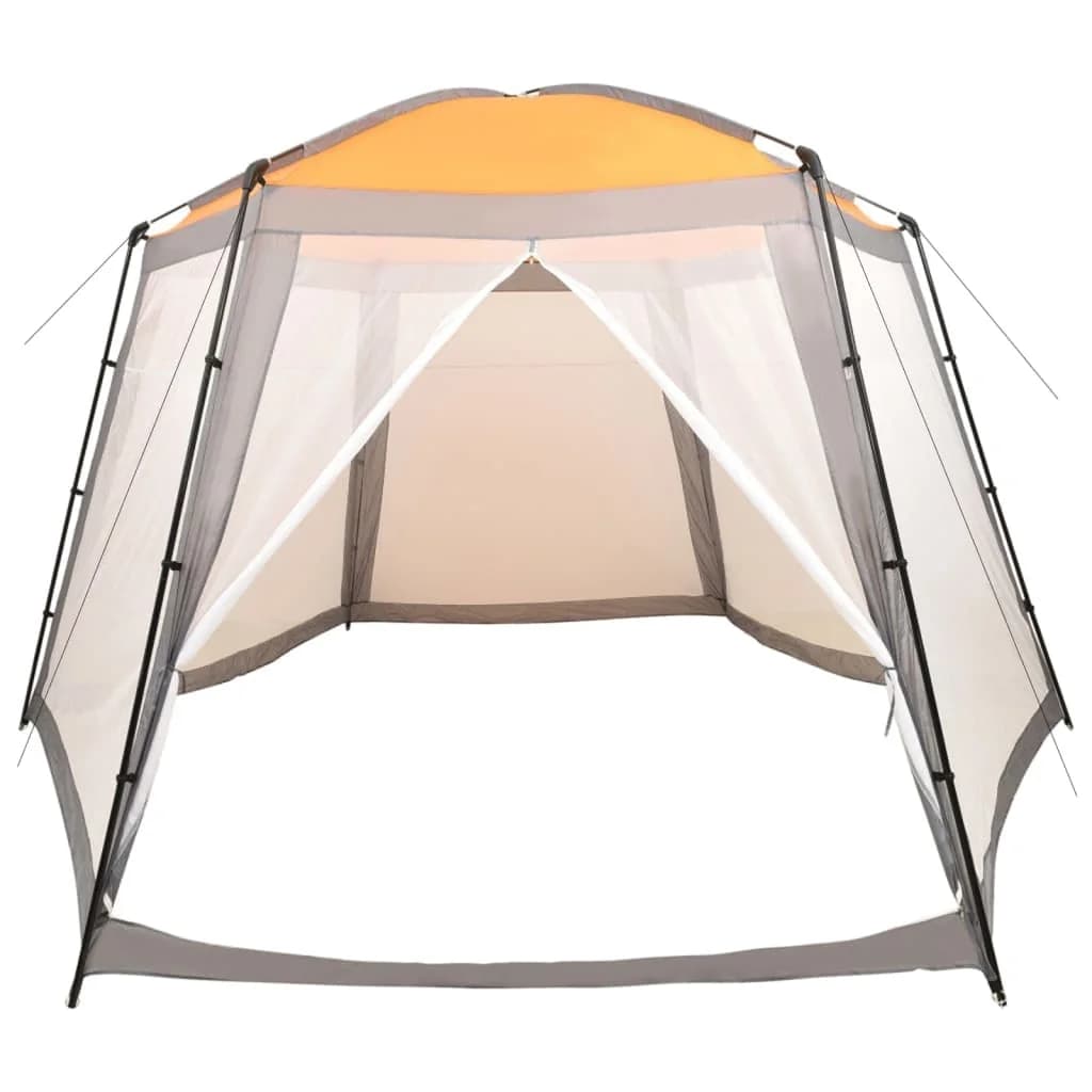 Šotor za bazen iz blaga 500x433x250 cm siv - slika 3