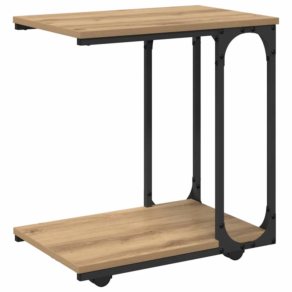 Stranska miza Umetni hrast 50 x 35 x 55.5 cm Inženirski les - slika 7