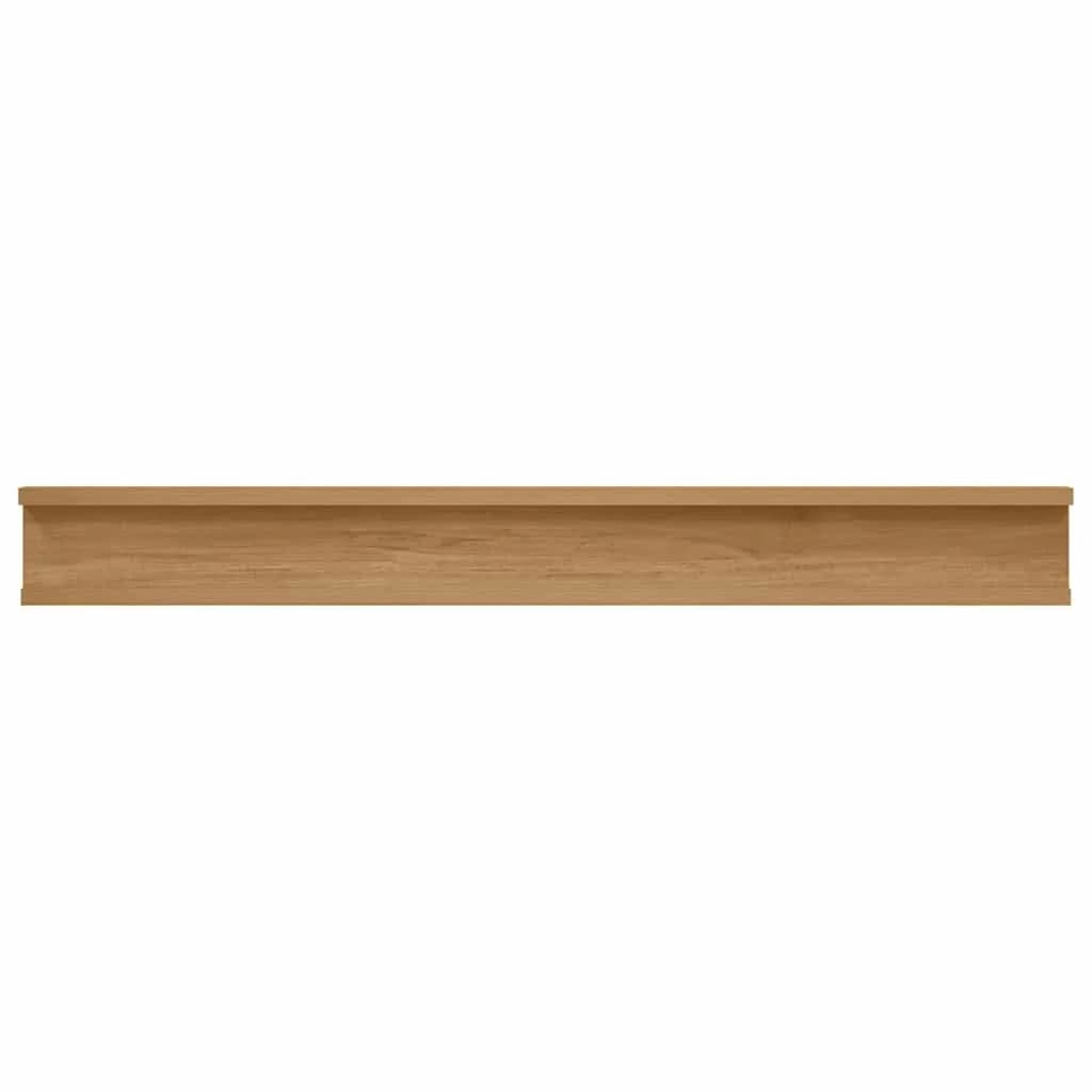 Stenska polica Montaža za steno 2 kos Rjava 80 x 9 x 3 cm - slika 10