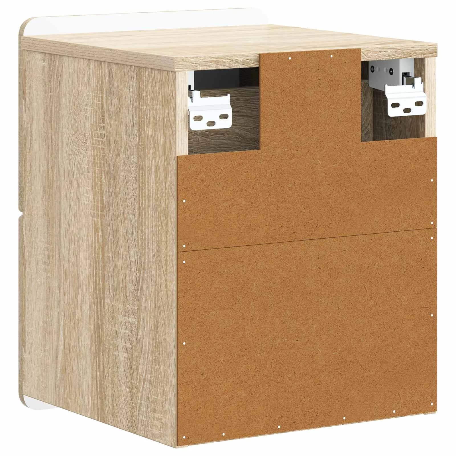 Stenski nočni omarici s predalom Sonoma hrast 33 x 34,5 x 43 cm - slika 7