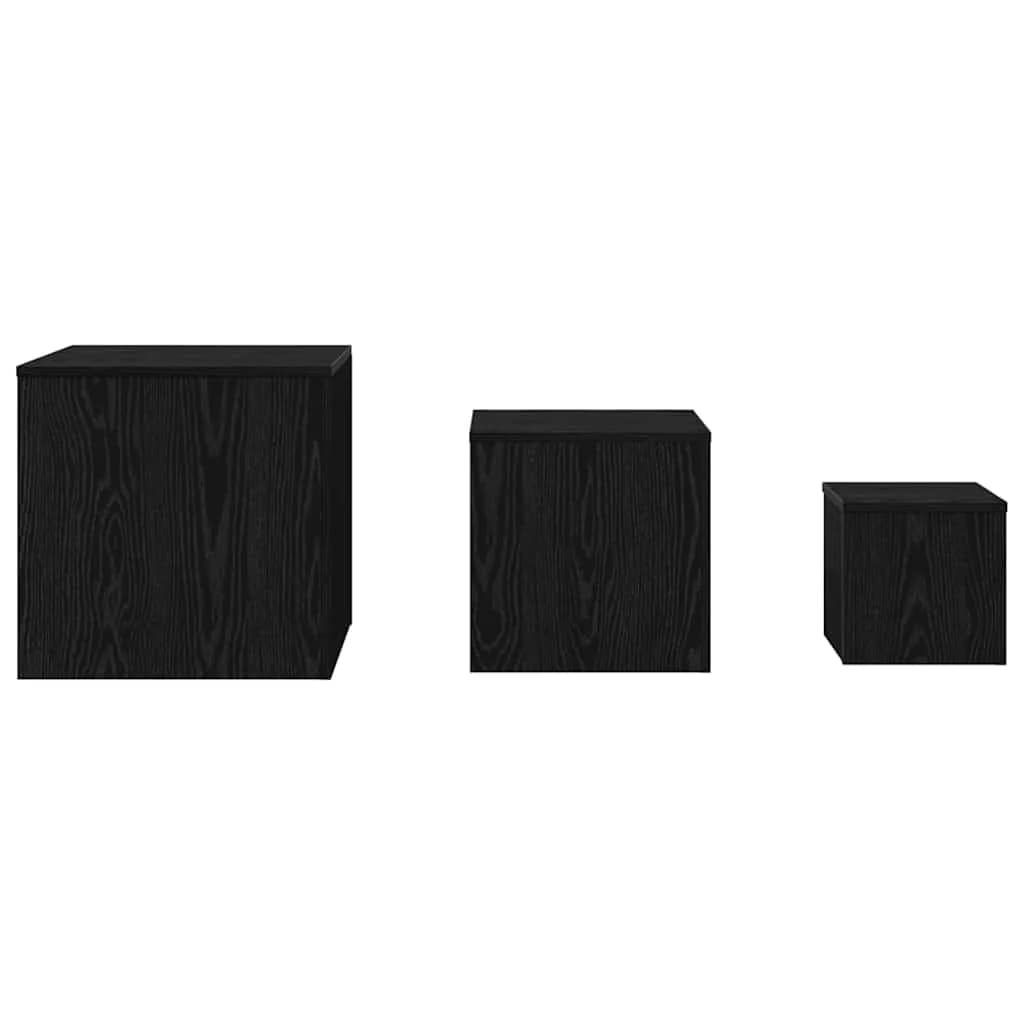 Nesting miza 3 kos Črna Orehovina 45 x 45 x 45 cm - slika 4