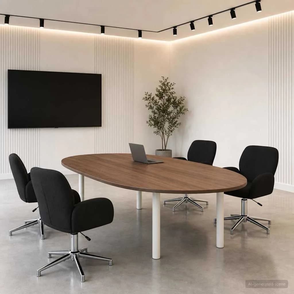 Vrteči pisarniški stoli 4 kos 54 x 58 x 90 cm Črna Blago
