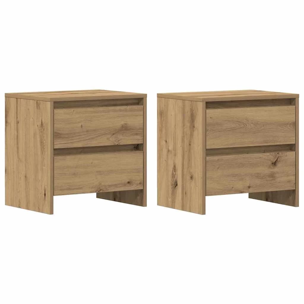 Nočna omarica 2 kos Umetni hrast 45 x 34 x 44,5 cm - slika 2