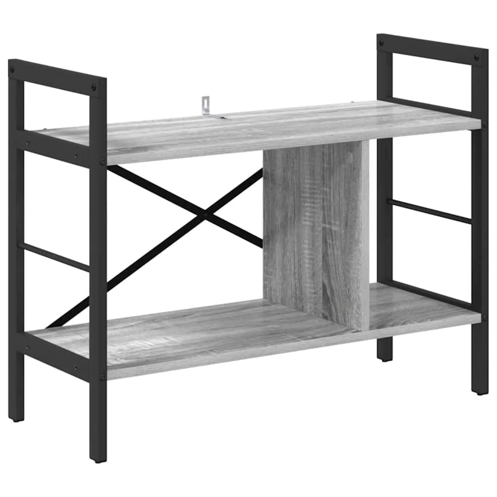 Knjižna polica 3 nivojev 75 x 30 x 58,5 cm Inženirski les - slika 2