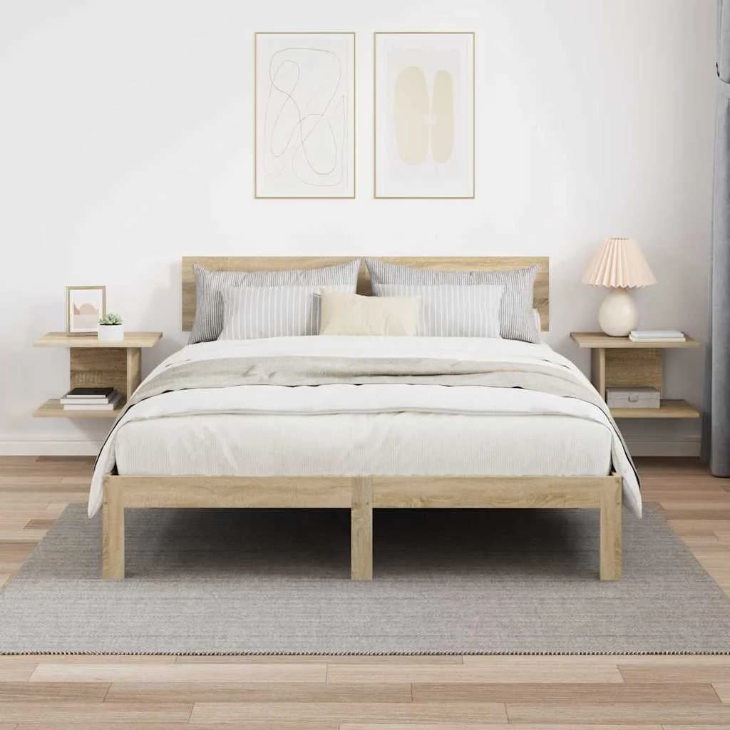 Nočna omarica 2 kos Sonoma hrast 40 x 30 x 25 cm Inženirski les - slika 4
