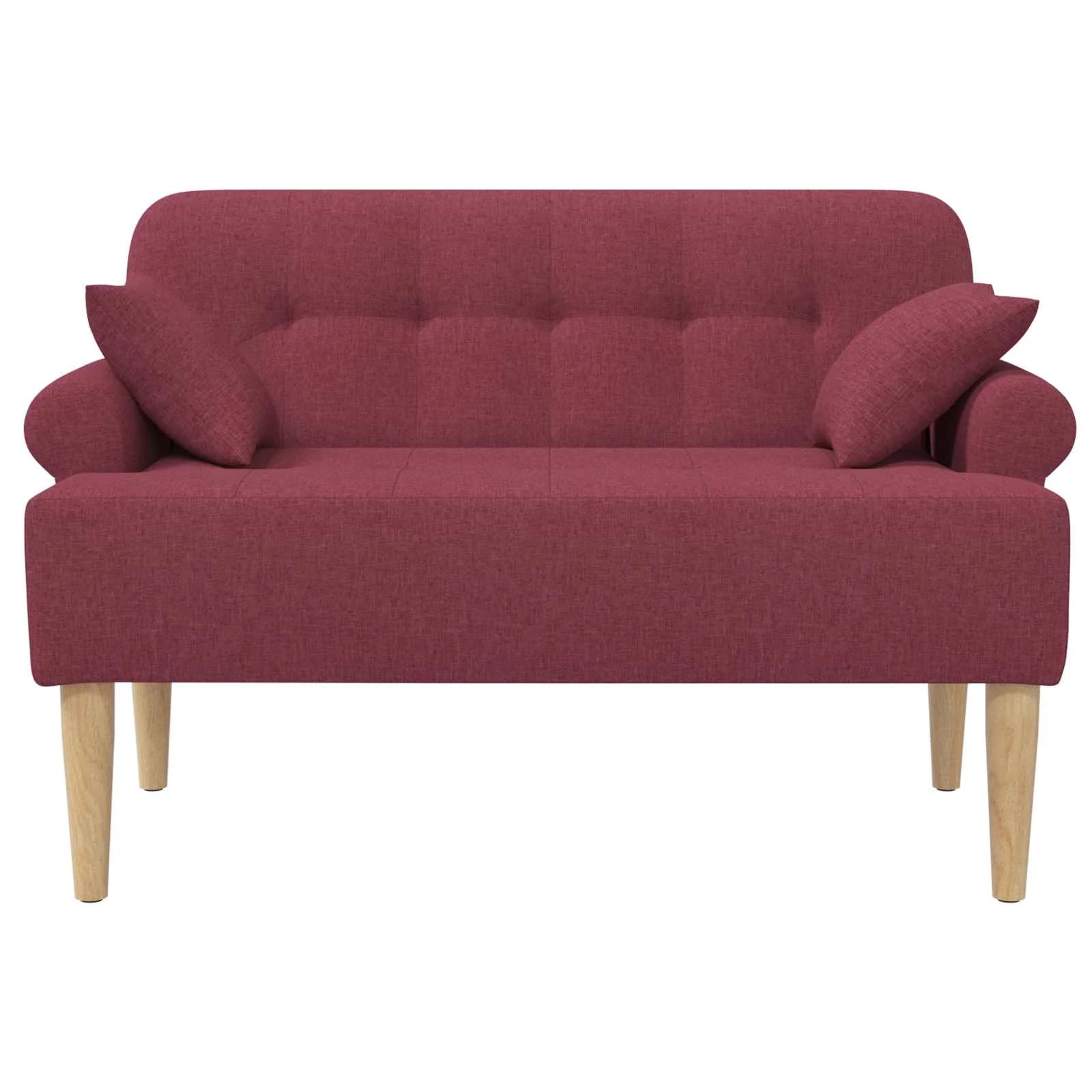 Dvojnica s gumbi Vinorodna rdeča 120 x 65 x 79 cm Blago - slika 3
