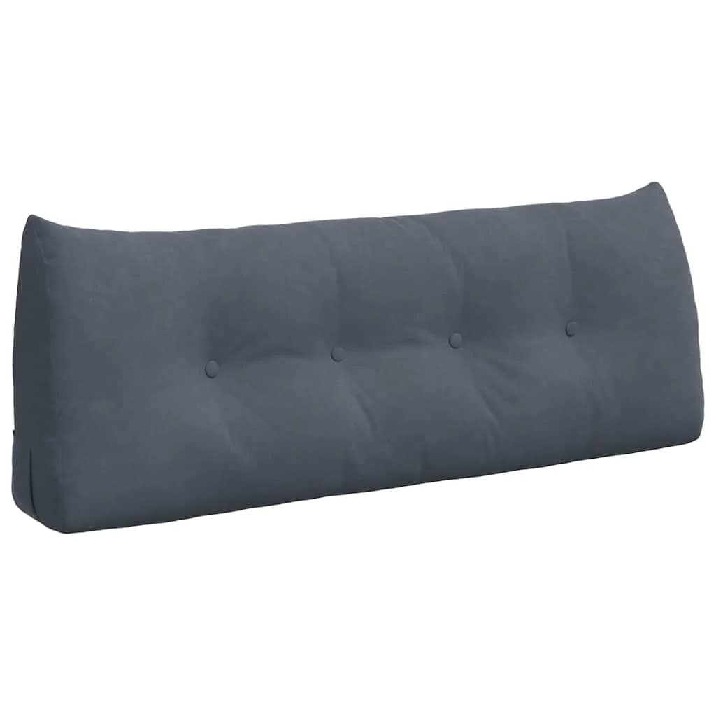 Poglavni vzglavnik Temno siva 120 x 24 x 50 cm Žamet - slika 2