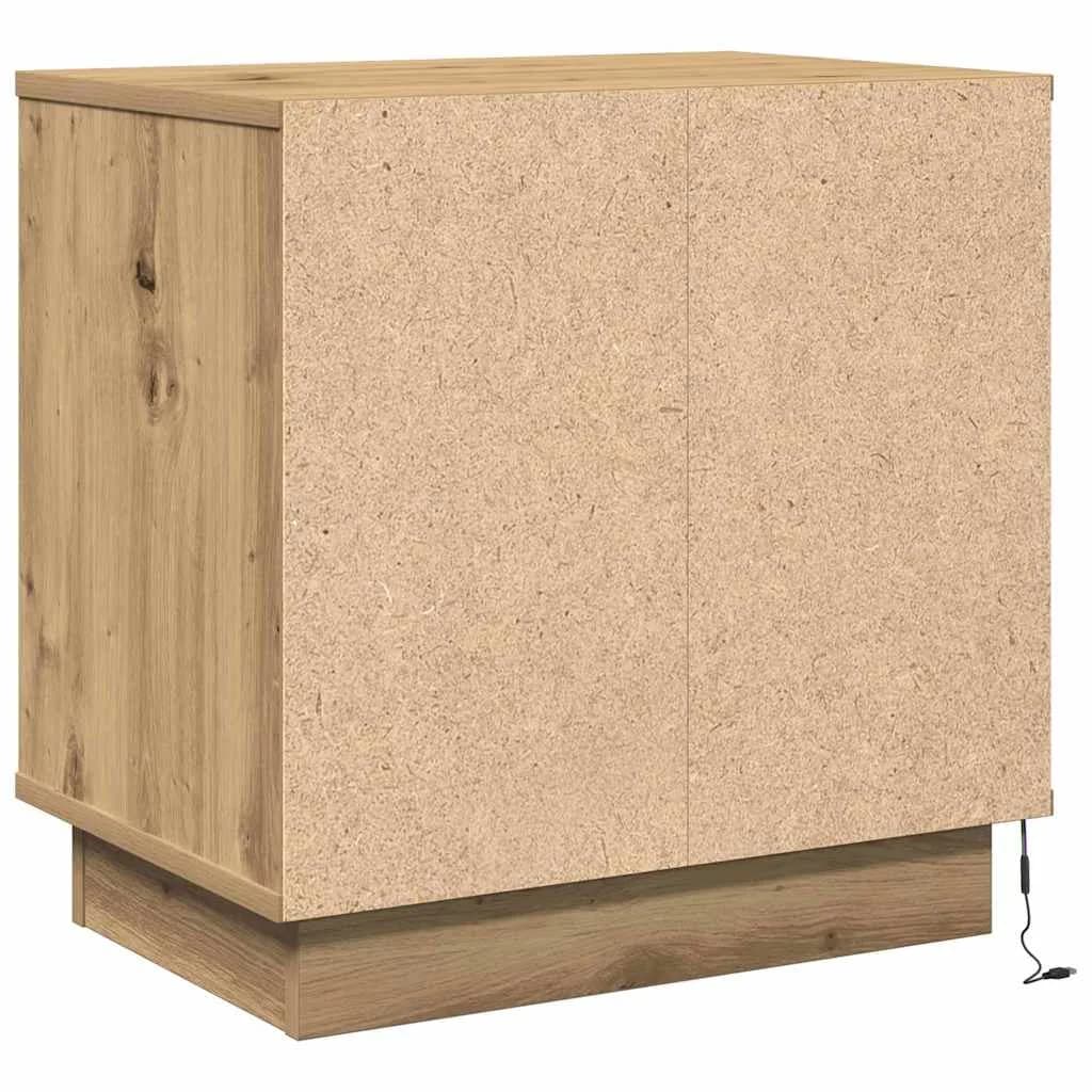 Nočna omarica 2 kos Umetni hrast 50 x 34,5 x 50 cm. - slika 7