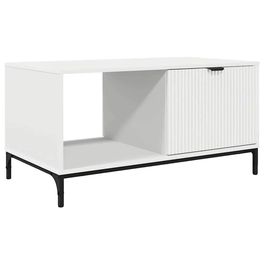 Klubska miza Bela 90 x 49 x 46 cm Inženirski les - slika 2