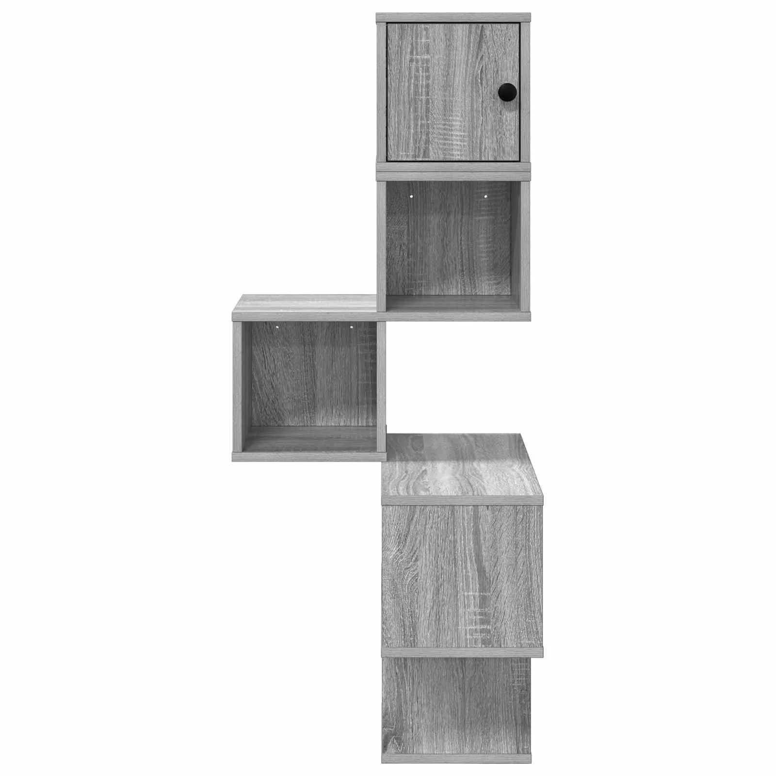 Polica za vogal na steni Siva Sonoma 48 x 48 x 120 cm - slika 4