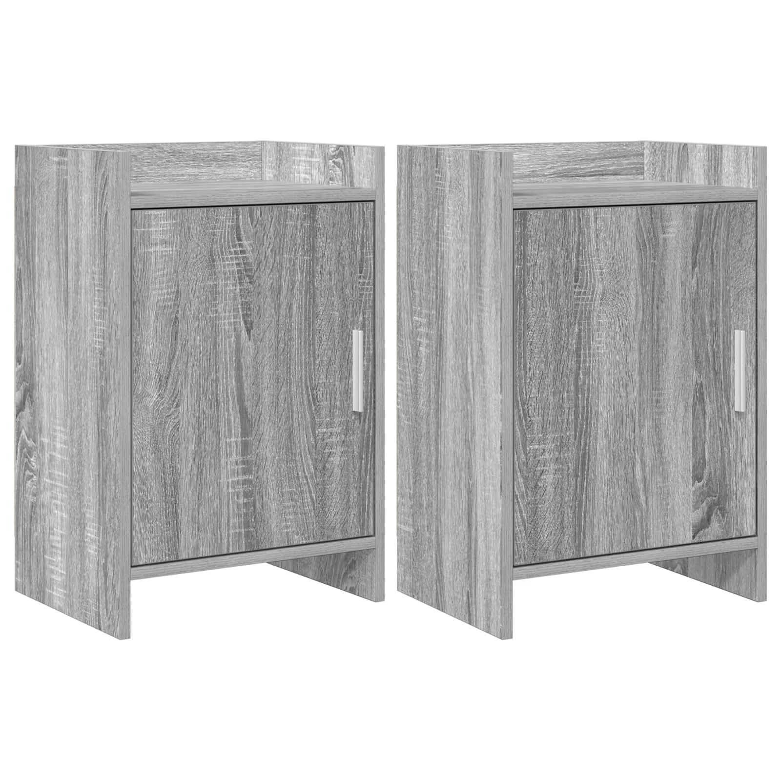 Posteljne mize 2 kos Siva Sonoma 40 x 30 x 60 cm Inženirski les
