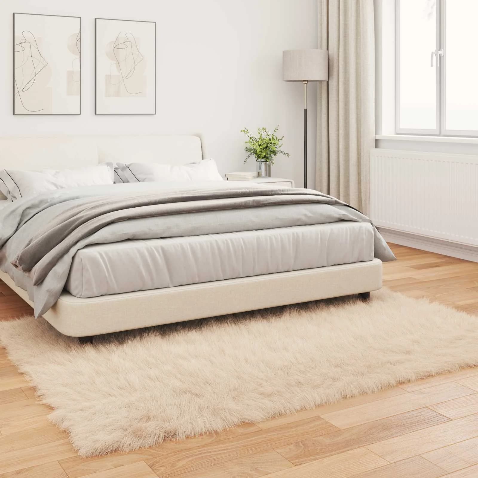 Preproga iz umetnega ovčjega krzna TAFALLA Bež 160 x 230 cm - slika 4