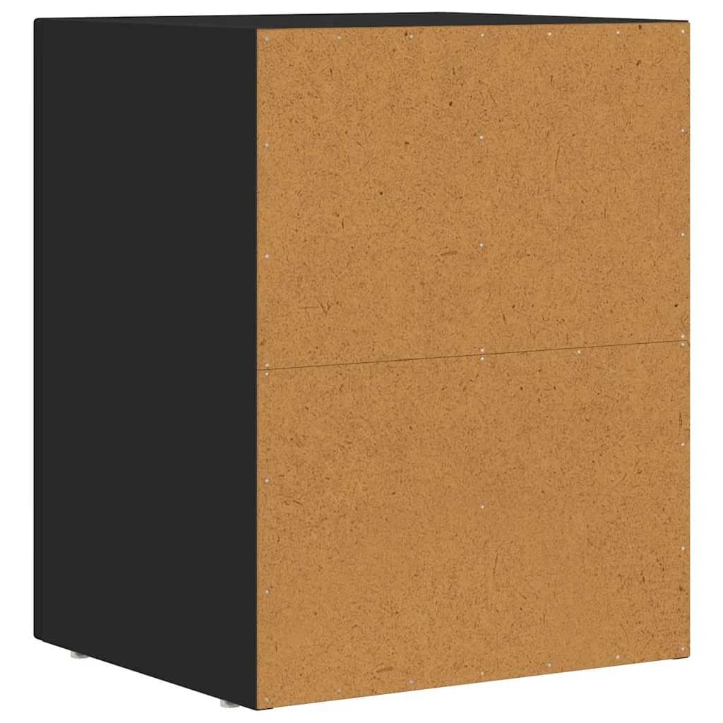 Nočna omarica ELST 2 kos Črna 40 x 35 x 50 cm Inženirski les - slika 8