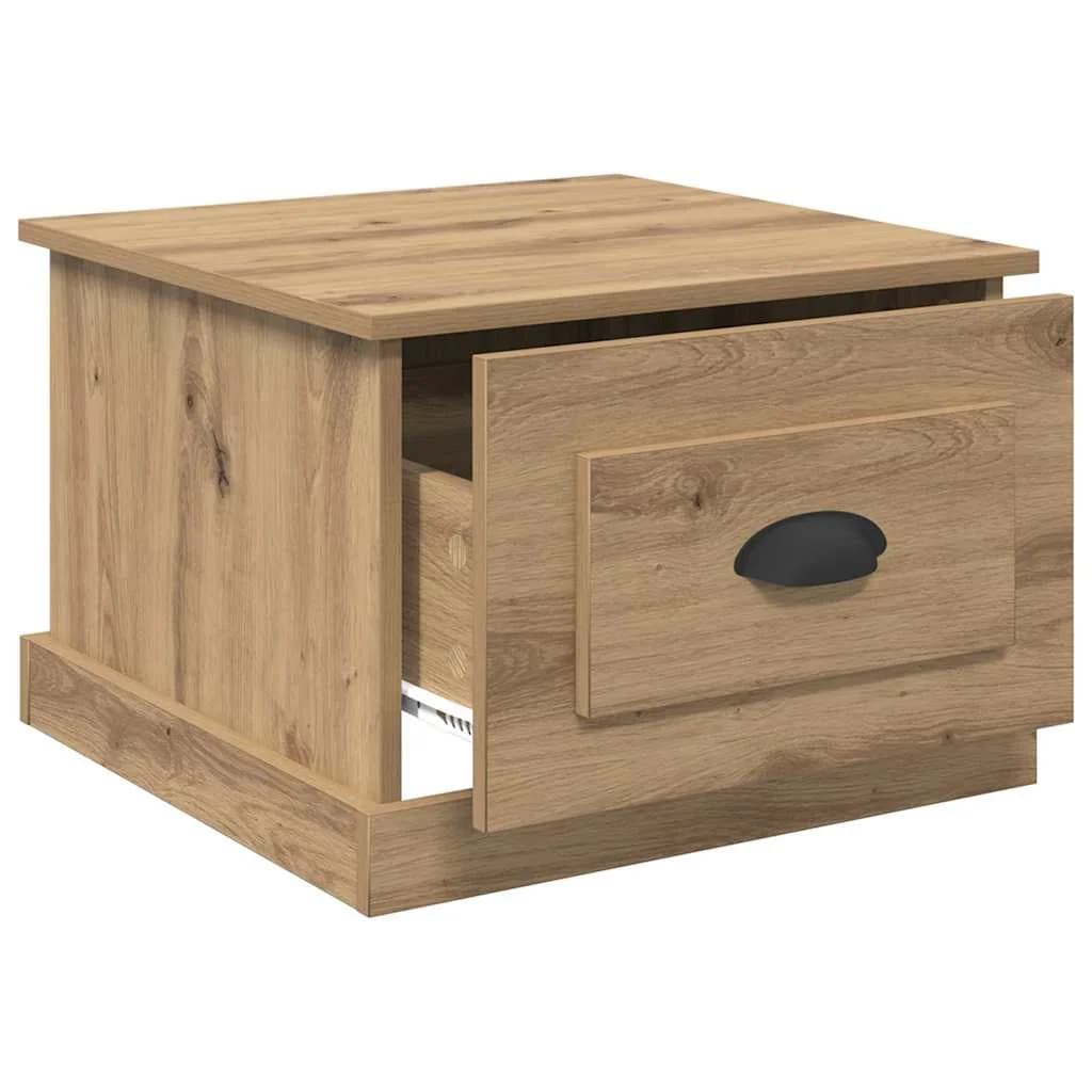 Klubska miza Umetni hrast 50 x 50 x 35 cm Inženirski les - slika 5