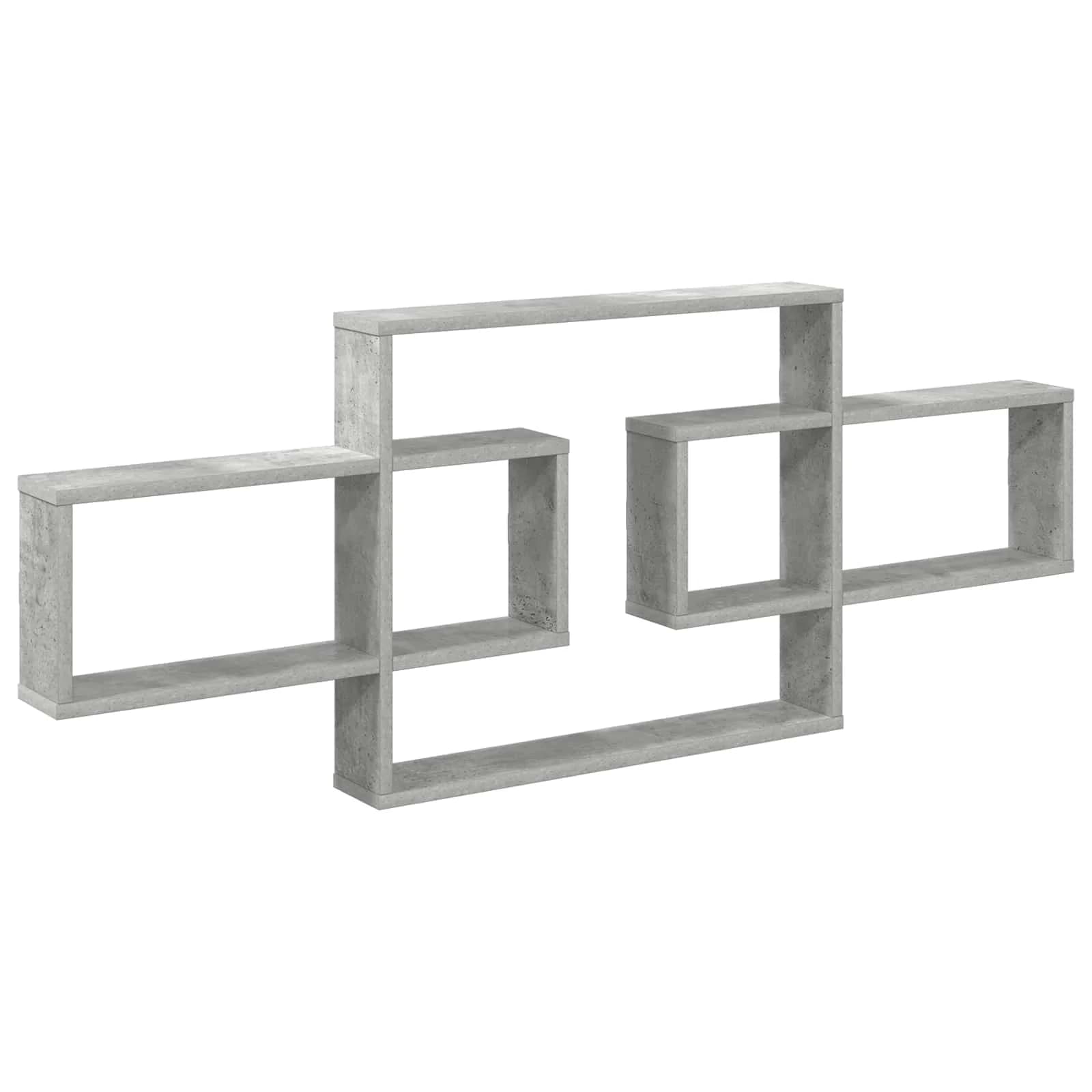 Stenska polica Betonsko siva 130 x 10 x 50 cm Inženirski les - slika 2