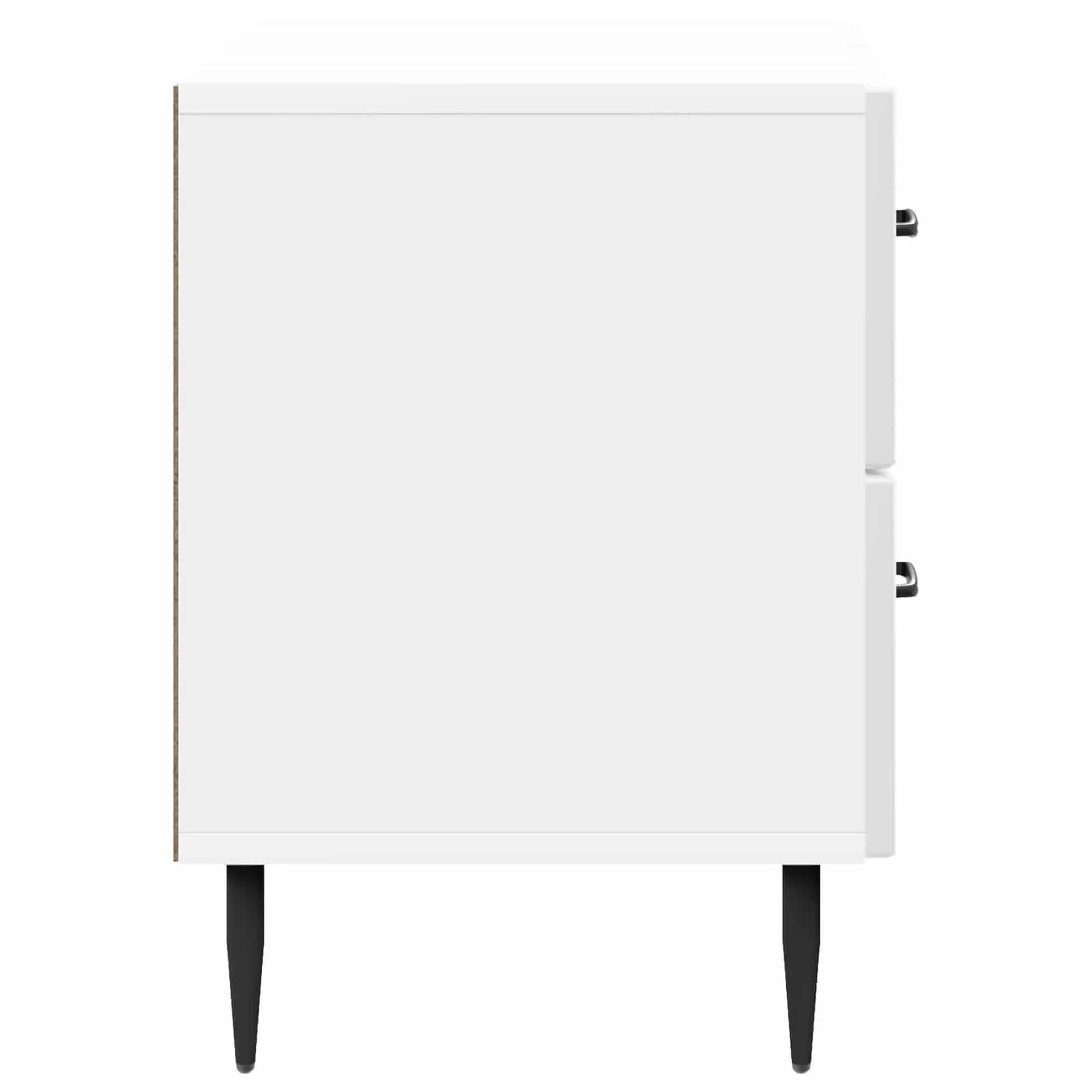 Nočna omarica s predalom Bela visok sijaj 62 x 34,5 x 47,5 cm - slika 6