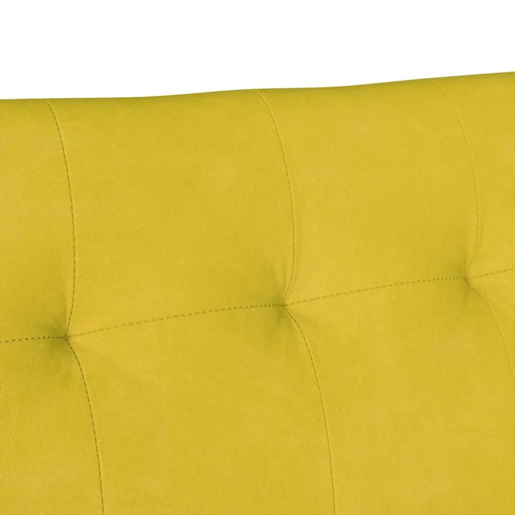 Chesterfield klop Rumena 112 x 65,5 x 75 cm Žamet - slika 8